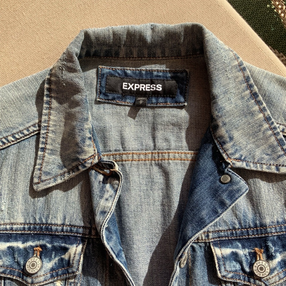 Express Light Blue Jean Jacket - Picture 2 of 5